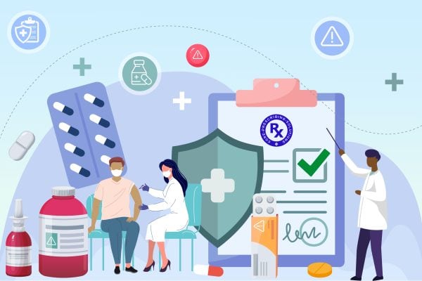Healthcare professional applying the five rights of medication administration to ensure safe medication use and medication safety