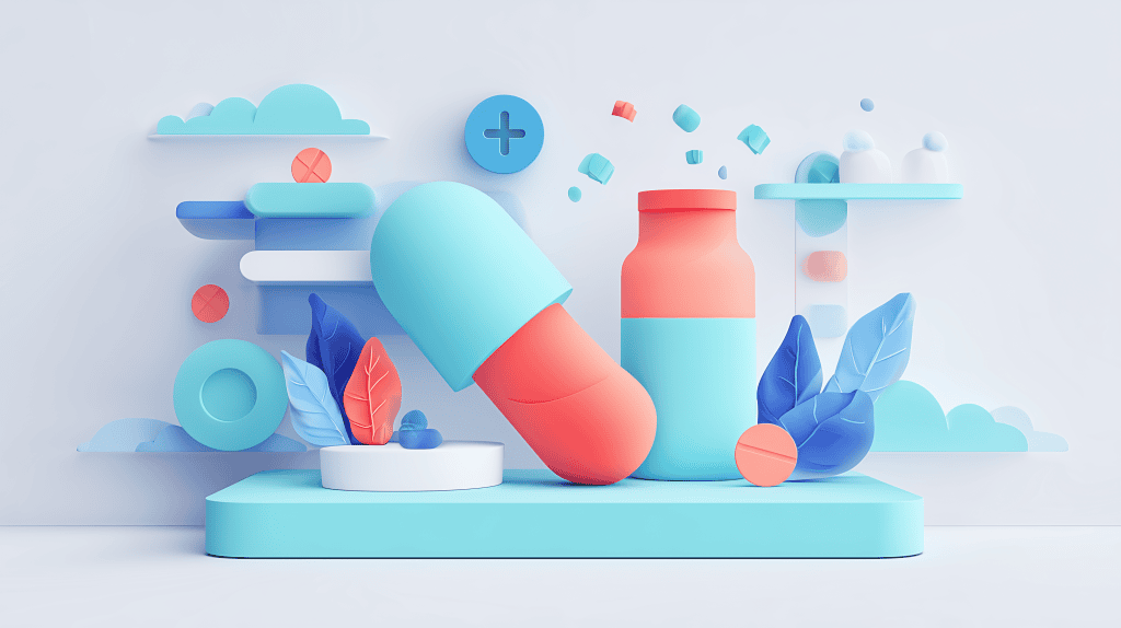 Illustration showing levothyroxine as part of long-term hypothyroidism treatment