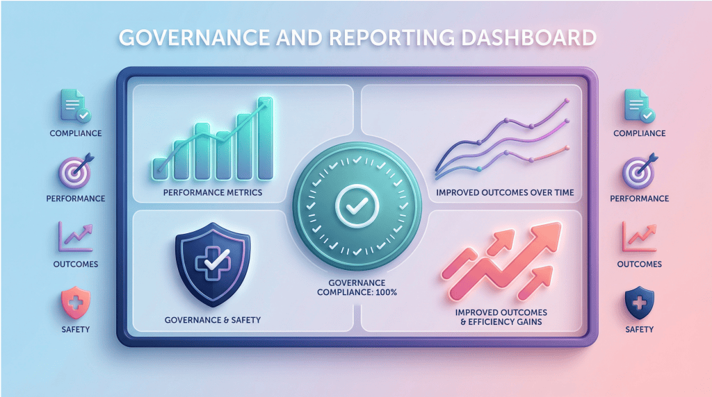 Healthcare governance dashboard supporting Integrated Care Boards commissioning decisions