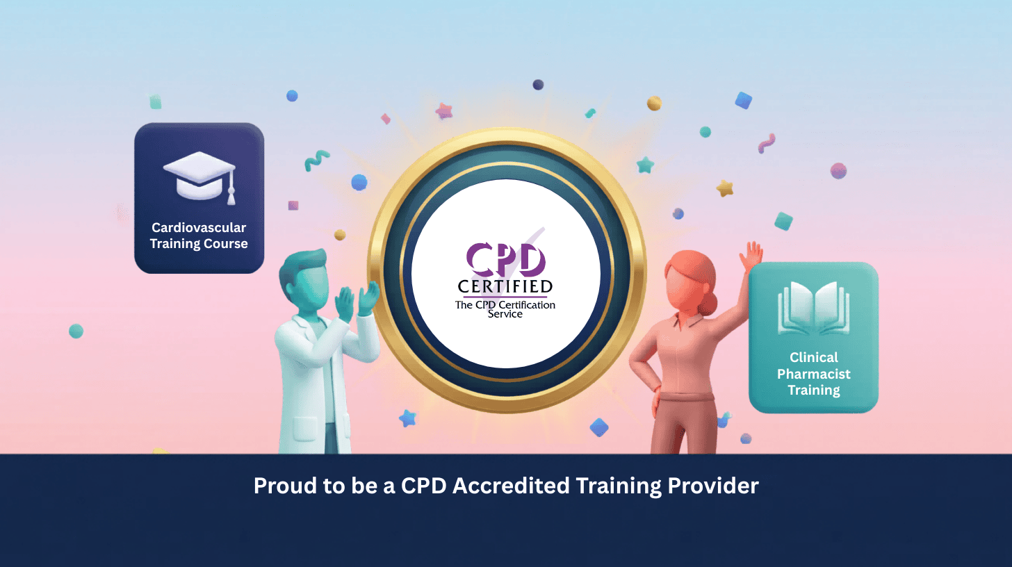 Focuses on cardiovascular training certification for clinical pharmacists and GPs in primary care se.