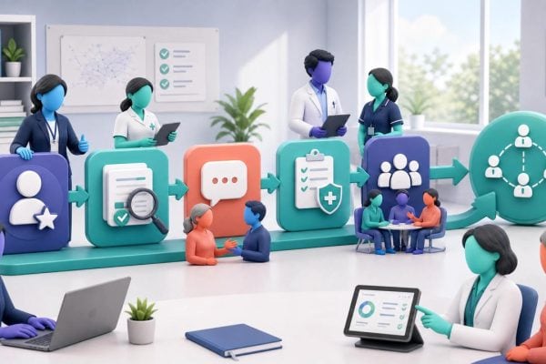 Research-ready Primary Care Network hub connecting patient data, practice teams and approved study pathways.