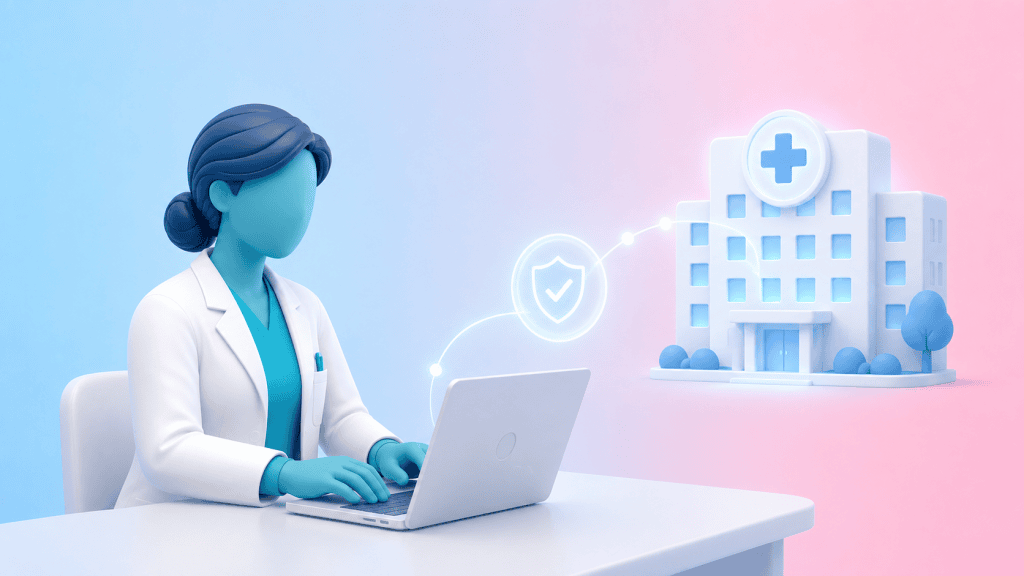 A remote clinical pharmacist providing secure pharmacist holiday cover for a GP practice via NHS systems.