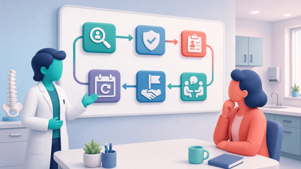 Six-stage pathway for identifying, validating, reviewing and following up chronic pain medicines.