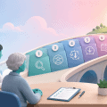 A clinical pharmacist and an older patient discussing a 7-stage roadmap for safe medication reduction and medicines optimisation.