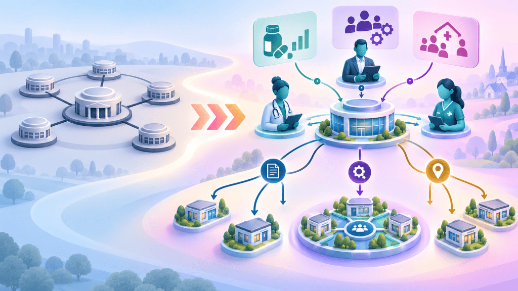 ICB connected with GP practices and PCNs through local priorities, service planning and commissioning after the previous CCG structure.