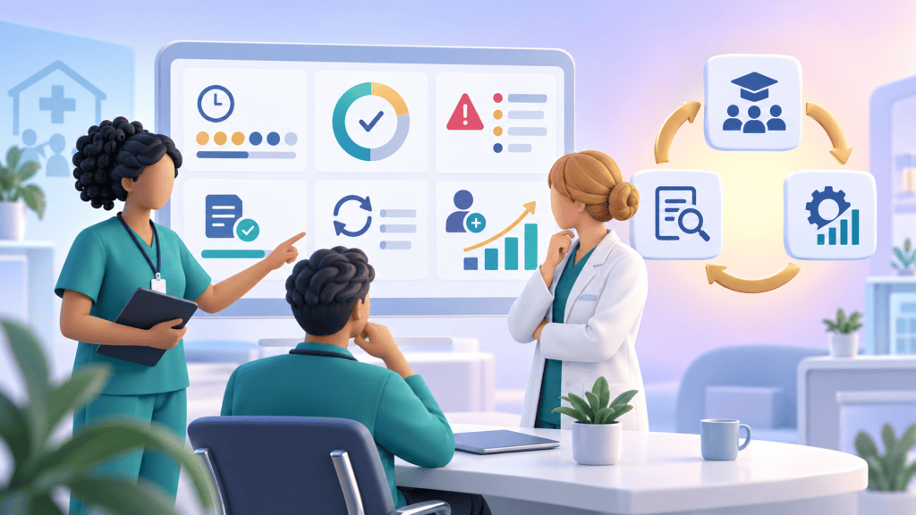PCN team measuring remote Pharmacy Technician support through queue age, timely completion, escalations, record accuracy, rework and clinical time returned.