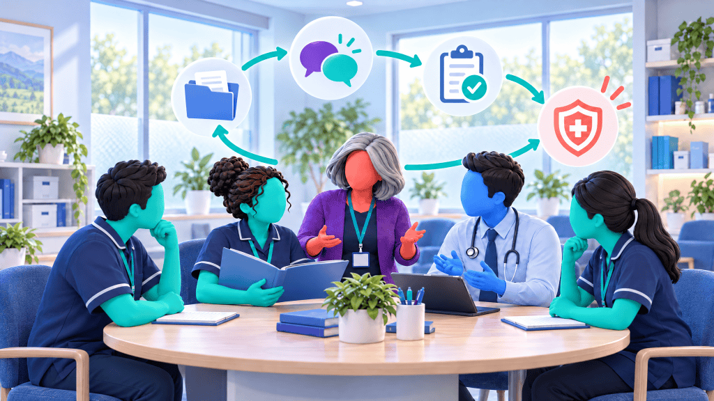 Clinical Pharmacist escalating an immediate concern to a named supervisor and GP fallback before reviewing the case through structured discussion.