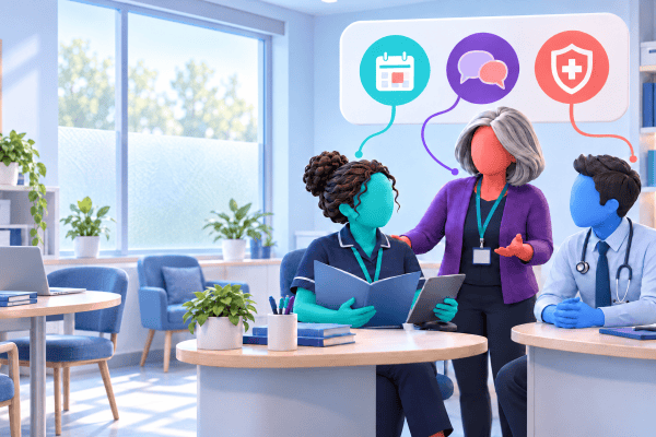 Clinical Pharmacist, senior pharmacist and GP supervisor connected through a written supervision agreement covering scope, protected time, case review and escalation.