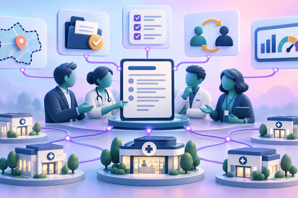 Commissioner, GP and pharmacy team reviewing the scope, deliverables, acceptance criteria, responsibilities and monitoring for a neighbourhood service.